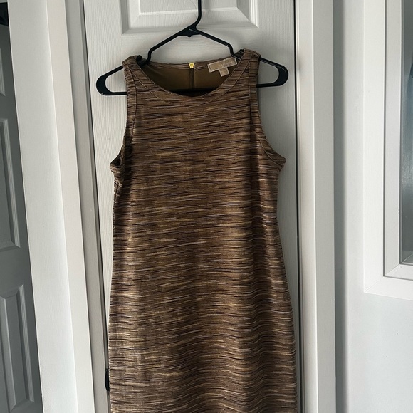 Michael Kors Dresses & Skirts - Michael Kors Sleeveless Gold Dress Size M Cocktail, Wedding, Special Dress